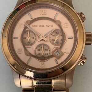 Michael Kors rose gold large unisex watch
